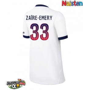 Paris Saint-Germain Warren Zaire-Emery #33 Vieraspaita Naisten 2026-27 Lyhythihainen
